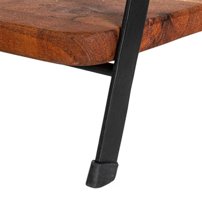 Storied Home Acacia Wood 2-tier Serving Stand 5 Storied Home Acacia Wood 2-tier Serving Stand - Image 3