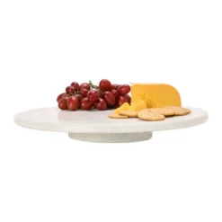 Storied Home Marble Lazy Susan, White 11 Storied Home Marble Lazy Susan, White -Interio Store GUEST abc43373 f2c9 4fc6 89da 4c93f08f46d8