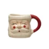 Storied Home Hand-Painted Stoneware Santa Mug, Red And White -Interio Store GUEST ac71b7c0 1ce0 4322 abc8 cc584cf291bd