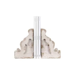 Set Of 2 Corbel Shaped Bookends White - Storied Home -Interio Store GUEST accbba64 e36f 434a b98b 5dd504bc5a1e