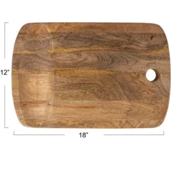 Storied Home Culinary Craftsman Mango Wood Cheese And Cutting Board, Natural