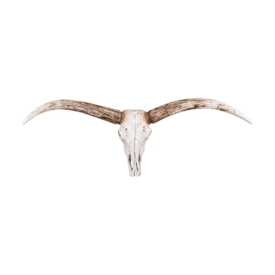 Storied Home Resin Deer Skull With Horns : Modern Wall Sculpture, Indoor White Decorative Object 3 Storied Home Resin Deer Skull With Horns : Modern Wall Sculpture, Indoor White Decorative Object