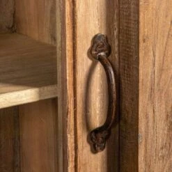 Storied Home 74" Tall Decorative Storage Cabinet: Glass Doors, 11 Shelves, Wood Frame -Interio Store GUEST b48af4fe 03a2 48a9 9927 fa0aadd16d12