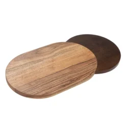 Storied Home Two-Tone Wood Cheese And Cutting Board, Natural And Walnut -Interio Store GUEST b69baeec 7603 4288 bc12 c17469898b36