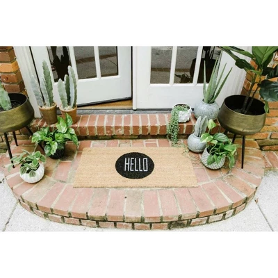 Coir Door Mat "Hello" - Storied Home 4 Coir Door Mat "Hello" - Storied Home - Image 2