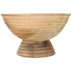 Storied Home Boho Wood Pedestal Serving Bowl -Interio Store GUEST ba82af93 4289 49c4 a861 1390629d81e6
