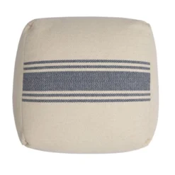 Storied Home Striped Square Canvas Pouf Blue: Cotton Upholstery, Adult Use, No Assembly Required 13 Storied Home Striped Square Canvas Pouf Blue: Cotton Upholstery, Adult Use, No Assembly Required -Interio Store GUEST c2b826dc b6f4 4569 8ebe 83a096b3288d