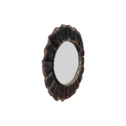 23.5" X 31" Oval Mirror With Scalloped Metal Frame Distressed Black - 3R Studios -Interio Store GUEST c3d1d9b6 7471 4b79 b627 32e9fd67f6eb