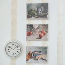 Storied Home Chic Round Wall Clock, Cream -Interio Store GUEST c3ee6bb4 d6f9 422d a747 f7388baab732