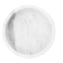 Storied Home Minimalist Round Carved Marble Tray Or Charcuterie Board, White 9 Storied Home Minimalist Round Carved Marble Tray Or Charcuterie Board, White -Interio Store GUEST c5631277 9beb 482a a359 c48cef7a2872