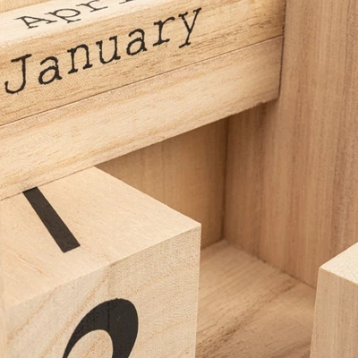 Storied Home Paulownia Wood Perpetual Calendar 3 Storied Home Paulownia Wood Perpetual Calendar