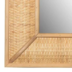 Rectangle Wall Mirror With Rattan Detail Brown - Storied Home 9 Rectangle Wall Mirror With Rattan Detail Brown - Storied Home -Interio Store GUEST cb9a247f fb00 488a 9c9f 7a481355c2dd