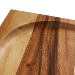 Storied Home Footed Wood Serving Tray With Raised Edge, Natural -Interio Store GUEST cda00868 e777 4705 805a fc5fd27dfea1