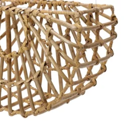 Storied Home Woven Cane Wall Pocket Natural: Iron Frame, Abstract Modern Decor, Dry Dust Care -Interio Store GUEST cded9773 cf95 4f6b 9fdb 1c298774ee22
