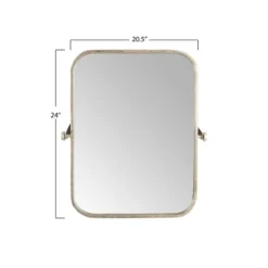 Metal Framed Pivoting Wall Mirror Silver - Storied Home -Interio Store GUEST ce67cf99 73a0 4b58 a1a0 e1092ee88664
