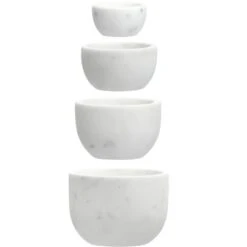 Storied Home White Marble Bowls (Set Of 4) 11 Storied Home White Marble Bowls (Set Of 4) -Interio Store GUEST ceffec14 0685 48c2 998c 8cabaec73a7e