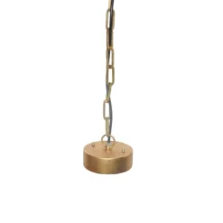 20.25" X 18.5" Metal Pendant Lamp Gold Finish - Storied Home -Interio Store GUEST cfdd5d7c 5885 43b0 aeed 0893216983d7