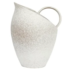 Storied Home 9 Inches 82-Ounce Textured Stoneware Pitcher In Reactive Glaze, White 19 Storied Home 9 Inches 82-Ounce Textured Stoneware Pitcher In Reactive Glaze, White -Interio Store GUEST d028f814 f7ef 437e ad09 e53f14c46ebc