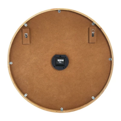 Fir Wood And Metal Wall Clock Brown - Storied Home 7 Fir Wood And Metal Wall Clock Brown - Storied Home - Image 5