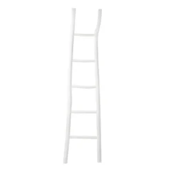 16.5"x70" Decorative Painted Wood Ladder White - Storied Home -Interio Store GUEST d7edf247 c578 4b91 b354 8eebf4bc29f1