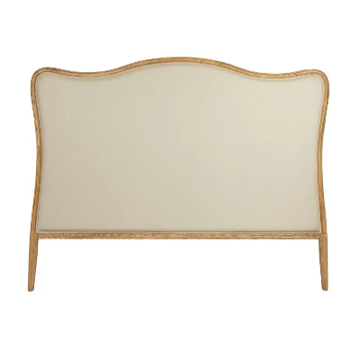 Storied Home Queen Oak Wood Headboard Beige: Upholstered, Freestanding, No Assembly, Spot Clean 14 Storied Home Queen Oak Wood Headboard Beige: Upholstered, Freestanding, No Assembly, Spot Clean - Image 13