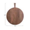 Storied Home Round Mango Wood Cheese/Cutting Board With Handle, Walnut Finish -Interio Store GUEST d825ffe5 5593 49fe b3d5 32f436852387