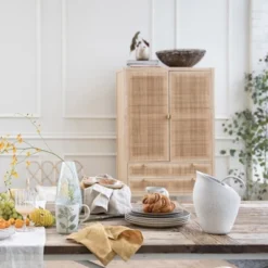 Storied Home 9 Inches 82-Ounce Textured Stoneware Pitcher In Reactive Glaze, White 15 Storied Home 9 Inches 82-Ounce Textured Stoneware Pitcher In Reactive Glaze, White -Interio Store GUEST d8c3ece1 216d 4781 9d3d 40915329c7bf