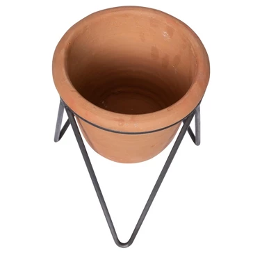 Storied Home Terracotta Pot With Metal Stand (Pot With Stand) 7 Storied Home Terracotta Pot With Metal Stand (Pot With Stand) - Image 5