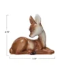 Storied Home Decorative Ceramic Lying Fawn, Brown And White