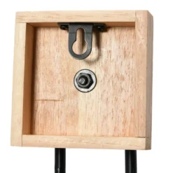 Round Metal Framed Wall Mirror With Wood/Metal Bracket Black - Storied Home -Interio Store GUEST de1c08da c731 4810 995e b48b2e17329c