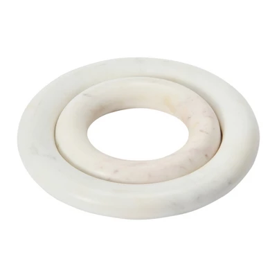 Storied Home Marble Trivets For Dining Table, Set Of 2 7 Storied Home Marble Trivets For Dining Table, Set Of 2 - Image 5