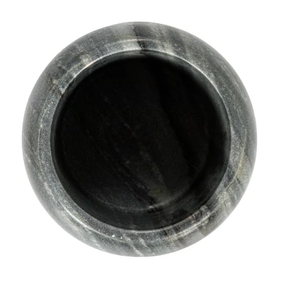 Storied Home Modern Marble Canister With Wood Lid 6 Storied Home Modern Marble Canister With Wood Lid - Image 4