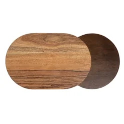 Storied Home Two-Tone Wood Cheese And Cutting Board, Natural And Walnut -Interio Store GUEST e33fb6a6 81d2 42da 8656 eeddba7bd9fd