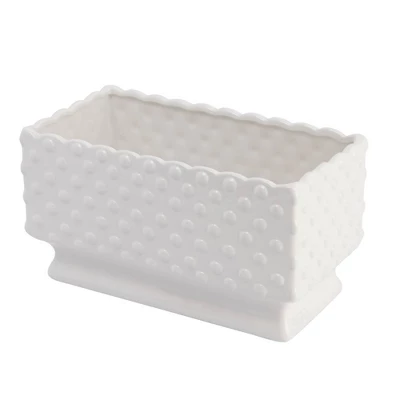 Ceramic Hobnail Planter - White - Storied Home 6 Ceramic Hobnail Planter - White - Storied Home - Image 4
