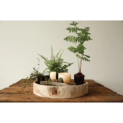 Paulownia Wood Hand-Carved Tray - Storied Home 2 Paulownia Wood Hand-Carved Tray - Storied Home