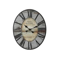 29" Oval Distressed Wood Wall Clock Gray - Storied Home 11 29" Oval Distressed Wood Wall Clock Gray - Storied Home -Interio Store GUEST e6d9d404 bca7 4a74 a903 e4009850ce8f