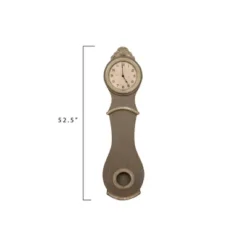 52" Wood Grandfather Style Wall Clock Distressed Gray Finish - Storied Home 12 52" Wood Grandfather Style Wall Clock Distressed Gray Finish - Storied Home -Interio Store GUEST e77ec3c7 19e5 4f0b 81b8 186b634cc08e