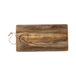 Storied Home Mango Wood Cheese And Cutting Board With Santa Hat Cut-Out, Jute Tie, And Santa Hat Block, Natural -Interio Store GUEST ec2ba20d 1940 4ff6 83a7 b557e3e64759