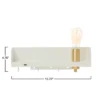 Storied Home 15.75 In.W Metal Wall Shelf With Light, USP, And 3 Hooks -Interio Store GUEST ec4f4b88 791f 4041 b6da 9efb0916d267