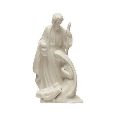 Storied Home Decorative Stoneware Holy Family, White 3 Storied Home Decorative Stoneware Holy Family, White