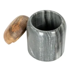 Storied Home Modern Marble Canister With Wood Lid 16 Storied Home Modern Marble Canister With Wood Lid -Interio Store GUEST ee00a335 227f 4bda 925f 8be27db921d7