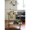 Oval 2-Tier Bar Cart On Casters - Gold (34-1/2"Lx30"H) -Interio Store GUEST eefb1e3d e105 42ca 932b 0f32a06c37d7