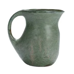 Storied Home Round Stoneware Pitcher With Reactive Glaze, Matte Teal -Interio Store GUEST eff06a5c e631 4178 ab22 410da7998233