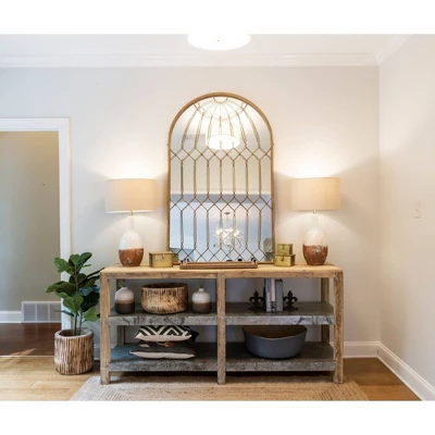 (Set Of 2) Two-Tone Ceramic Table Lamp With Linen Shade Each One Will Vary White/Brown - 3R Studios 4 (Set Of 2) Two-Tone Ceramic Table Lamp With Linen Shade Each One Will Vary White/Brown - 3R Studios - Image 2