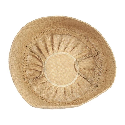 Seagrass Basket With Handles 12" X 19" Natural - Storied Home 5 Seagrass Basket With Handles 12" X 19" Natural - Storied Home - Image 3