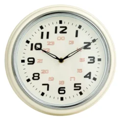 Storied Home Chic Round Wall Clock, Cream -Interio Store GUEST f118f834 a243 42df 9e1a d50e2548eca4
