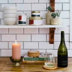 Storied Home Stoneware Reactive Glaze Coasters, Set Of 4 -Interio Store GUEST f5b8f214 eb81 46eb 9c82 352bd7d3859b