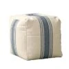 Storied Home Striped Square Canvas Pouf Blue: Cotton Upholstery, Adult Use, No Assembly Required 2 Storied Home Striped Square Canvas Pouf Blue: Cotton Upholstery, Adult Use, No Assembly Required -Interio Store GUEST f63fb79b 2a0a 4a73 86c4 c7c4d8f4d878