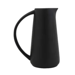9" X 5" Stoneware Pitcher Black - Storied Home: Decorative Ceramic, Dishwasher-Safe, For Cold Drinks -Interio Store GUEST f65d5b7e d884 43fd a4fd 44e3a4c8a5e7