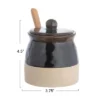 Storied Home Stoneware Sugar Pot With Lid And Wood Spoon 2 Storied Home Stoneware Sugar Pot With Lid And Wood Spoon -Interio Store GUEST f6f24887 b4ca 4711 891f 251f08a434dc